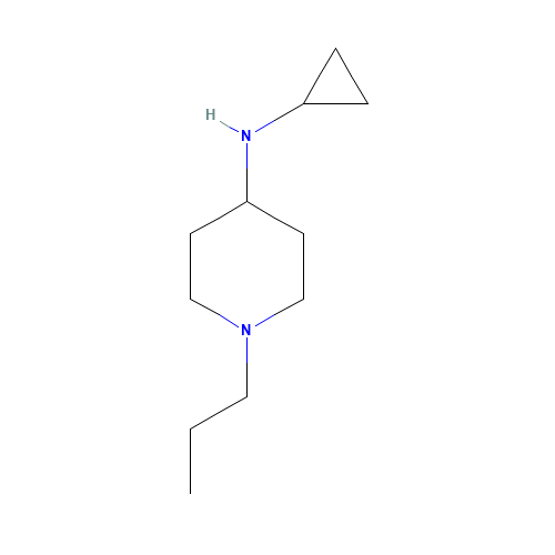 N-cyclopropyl-1-propylpiperidin-4-amine (CAS: 387358-45-4) - Chemical Structure and Molecular Formula 