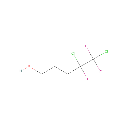 4,5-dichloro-4,5,5-trifluoropentan-1-ol (CAS: 97915-27-0) - Chemical Structure and Molecular Formula 