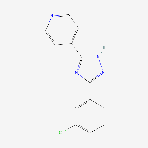 4-[3-(3-chlorophenyl)-1H-1,2,4-triazol-5-yl]pyridine (CAS: 36646-19-2) - Chemical Structure and Molecular Formula 