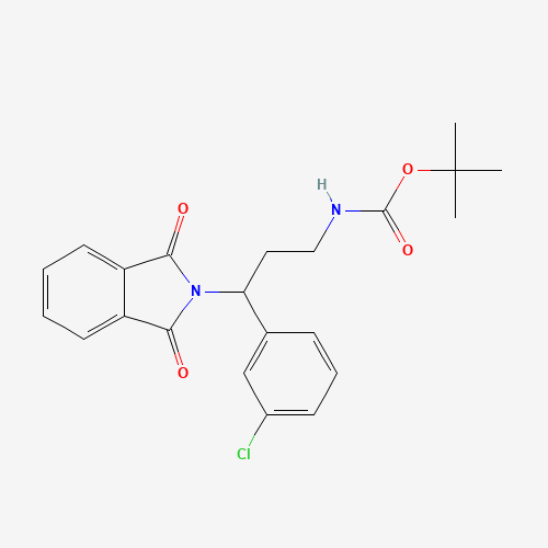tert-butyl N-[3-(3-chlorophenyl)-3-(1,3-dioxoisoindol-2-yl)propyl]carbamate (CAS: 1386398-76-0) - Related Chemical Product