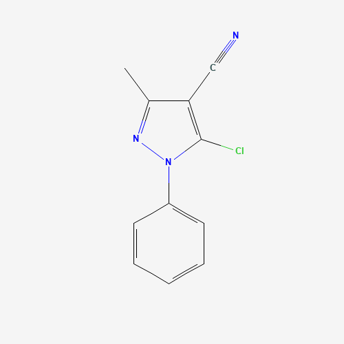 5-chloro-3-methyl-1-phenylpyrazole-4-carbonitrile (CAS: 51626-33-6) - Chemical Structure and Molecular Formula 