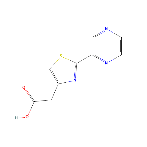 2-(2-pyrazin-2-yl-1,3-thiazol-4-yl)acetic acid (CAS: 256529-20-1) - Related Chemical Product