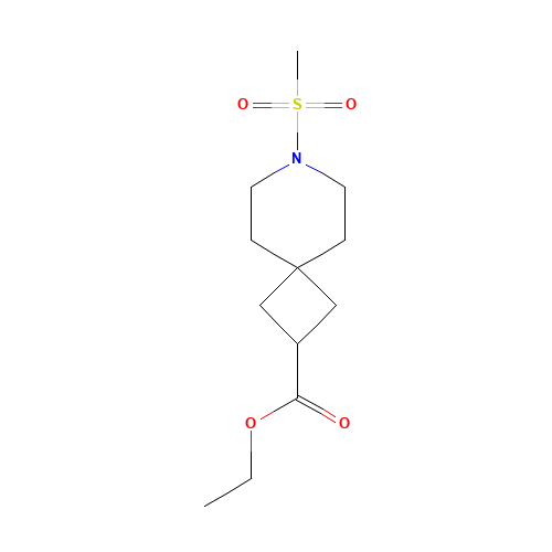 ethyl 7-methylsulfonyl-7-azaspiro[3.5]nonane-2-carboxylate (CAS: 1227610-33-4) - Chemical Structure and Molecular Formula 