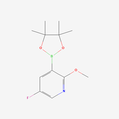 5-fluoro-2-methoxy-3-(4,4,5,5-tetramethyl-1,3,2-dioxaborolan-2-yl)pyridine (CAS: 1083168-95-9) - Chemical Structure and Molecular Formula 