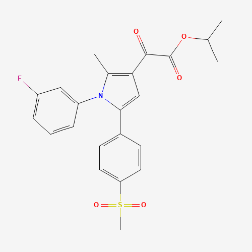 propan-2-yl 2-[1-(3-fluorophenyl)-2-methyl-5-(4-methylsulfonylphenyl)pyrrol-3-yl]-2-oxoacetate (CAS: 1005451-79-5) - Related Chemical Product
