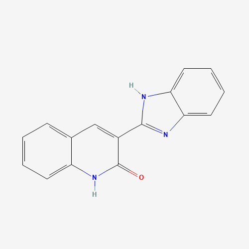 3-(1,3-dihydrobenzimidazol-2-ylidene)quinolin-2-one (CAS: 83520-73-4) - Chemical Structure and Molecular Formula 