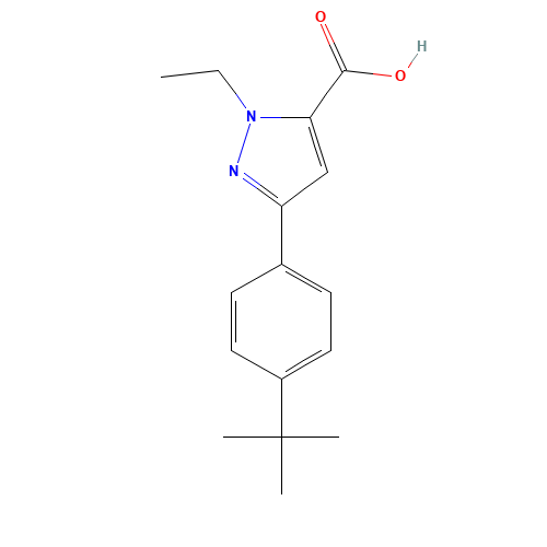 5-(4-tert-butylphenyl)-2-ethylpyrazole-3-carboxylic acid (CAS: 852815-12-4) - Related Chemical Product
