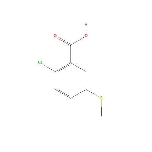 2-chloro-5-methylsulfanylbenzoic acid (CAS: 51546-12-4) - Chemical Structure and Molecular Formula 