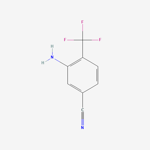 3-amino-4-(trifluoromethyl)benzonitrile (CAS: 1220630-83-0) - Chemical Structure and Molecular Formula 