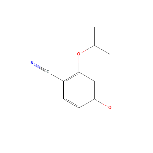 4-methoxy-2-propan-2-yloxybenzonitrile (CAS: 548472-47-5) - Chemical Structure and Molecular Formula 