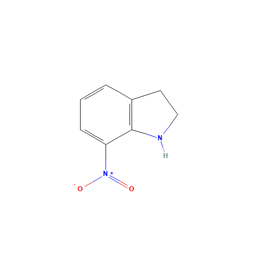 7-nitro-2,3-dihydro-1H-indole (CAS: 100820-43-7) - Chemical Structure and Molecular Formula 