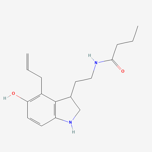 N-[2-(5-hydroxy-4-prop-2-enyl-2,3-dihydro-1H-indol-3-yl)ethyl]butanamide (CAS: 196598-23-9) - Related Chemical Product
