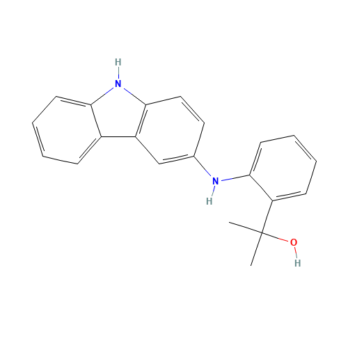 2-[2-(9H-carbazol-3-ylamino)phenyl]propan-2-ol (CAS: 1352821-35-2) - Chemical Structure and Molecular Formula 