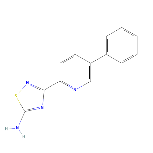 3-(5-phenylpyridin-2-yl)-1,2,4-thiadiazol-5-amine (CAS: 1179360-74-7) - Chemical Structure and Molecular Formula 