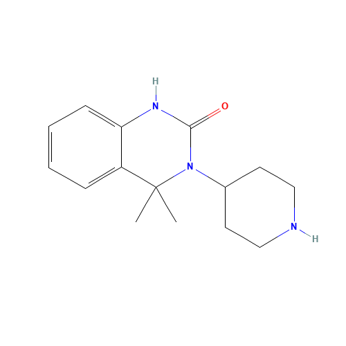 4,4-dimethyl-3-piperidin-4-yl-1H-quinazolin-2-one (CAS: 1168220-26-5) - Chemical Structure and Molecular Formula 