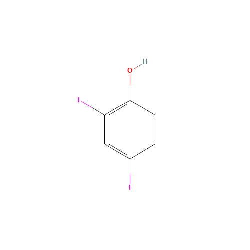 2,4-diiodophenol (CAS: 2012-29-5) - Chemical Structure and Molecular Formula 