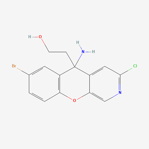 2-(5-amino-7-bromo-3-chlorochromeno[2,3-c]pyridin-5-yl)ethanol (CAS: 1335218-74-0) - Chemical Structure and Molecular Formula 