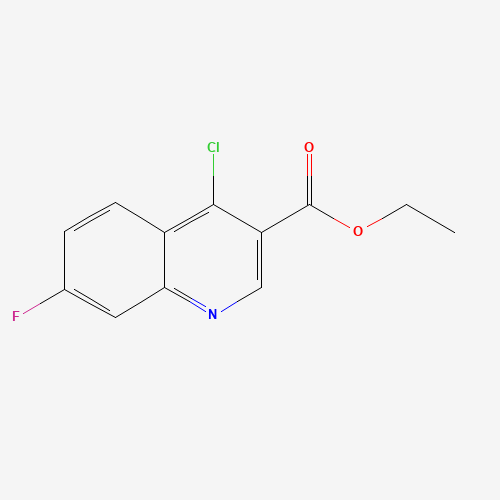 ethyl 4-chloro-7-fluoroquinoline-3-carboxylate (CAS: 26893-13-0) - Chemical Structure and Molecular Formula 
