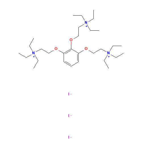 2-[2,3-bis[2-(triethylazaniumyl)ethoxy]phenoxy]ethyl-triethylazanium;triiodide (CAS: 65-29-2) - Related Chemical Product
