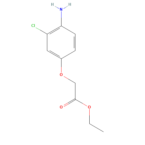 ethyl 2-(4-amino-3-chlorophenoxy)acetate (CAS: 1706-79-2) - Chemical Structure and Molecular Formula 