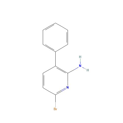 6-bromo-3-phenylpyridin-2-amine (CAS: 102249-49-0) - Chemical Structure and Molecular Formula 