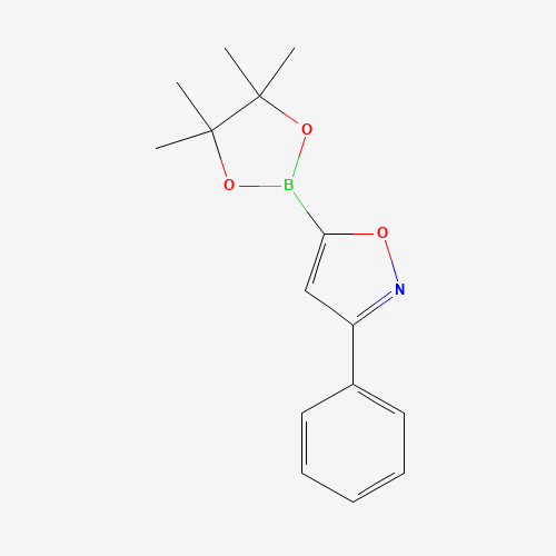 3-phenyl-5-(4,4,5,5-tetramethyl-1,3,2-dioxaborolan-2-yl)-1,2-oxazole (CAS: 374715-22-7) - Chemical Structure and Molecular Formula 