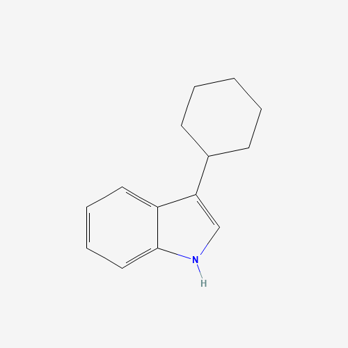 3-cyclohexyl-1H-indole (CAS: 100717-32-6) - Chemical Structure and Molecular Formula 