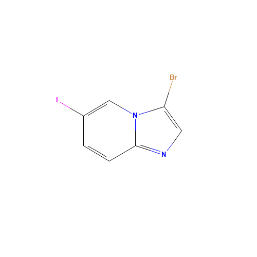 3-bromo-6-iodoimidazo[1,2-a]pyridine (CAS: 1146615-52-2) - Chemical Structure and Molecular Formula 