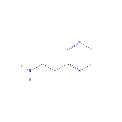 2-pyrazin-2-ylethanamine (CAS: 5321-59-5) - Chemical Structure and Molecular Formula 
