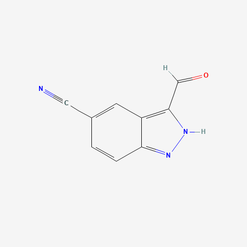 3-formyl-2H-indazole-5-carbonitrile (CAS: 518987-75-2) - Chemical Structure and Molecular Formula 