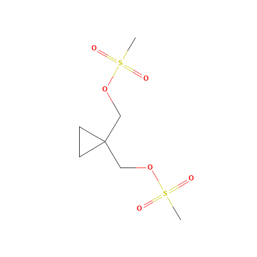 [1-(methylsulfonyloxymethyl)cyclopropyl]methyl methanesulfonate (CAS: 136476-38-5) - Chemical Structure and Molecular Formula 