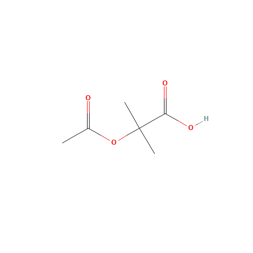2-acetyloxy-2-methylpropanoic acid (CAS: 15805-98-8) - Chemical Structure and Molecular Formula 