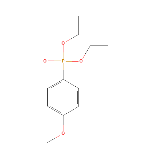 1-diethoxyphosphoryl-4-methoxybenzene (CAS: 3762-33-2) - Chemical Structure and Molecular Formula 