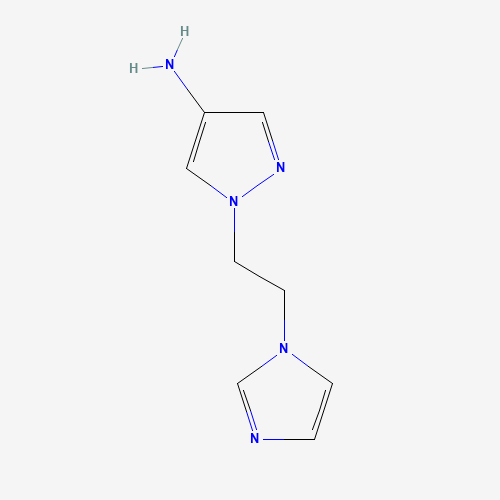 1-(2-imidazol-1-ylethyl)pyrazol-4-amine (CAS: 1029413-48-6) - Chemical Structure and Molecular Formula 