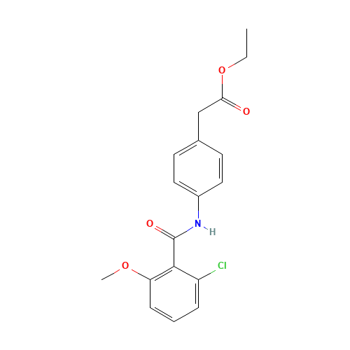 ethyl 2-[4-[(2-chloro-6-methoxybenzoyl)amino]phenyl]acetate (CAS: 1198420-31-3) - Related Chemical Product