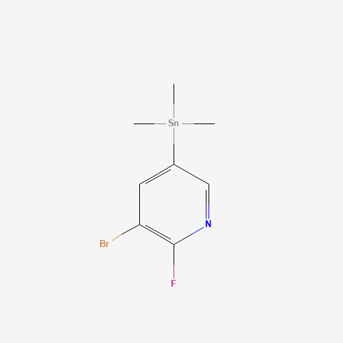 (5-bromo-6-fluoropyridin-3-yl)-trimethylstannane (CAS: 697300-74-6) - Chemical Structure and Molecular Formula 