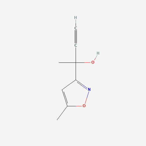 2-(5-methyl-1,2-oxazol-3-yl)but-3-yn-2-ol (CAS: 1202769-66-1) - Chemical Structure and Molecular Formula 