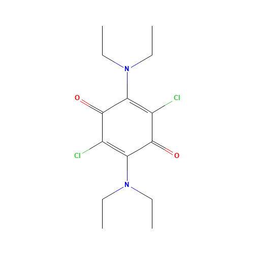 2,5-dichloro-3,6-bis(diethylamino)cyclohexa-2,5-diene-1,4-dione (CAS: 23019-38-7) - Related Chemical Product