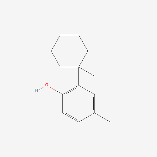4-methyl-2-(1-methylcyclohexyl)phenol (CAS: 16152-65-1) - Chemical Structure and Molecular Formula 