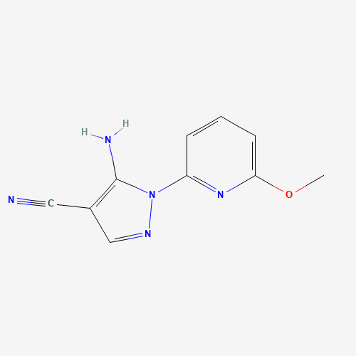 5-amino-1-(6-methoxypyridin-2-yl)pyrazole-4-carbonitrile (CAS: 650637-92-6) - Chemical Structure and Molecular Formula 