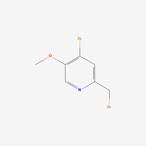 4-bromo-2-(bromomethyl)-5-methoxypyridine (CAS: 1448870-50-5) - Chemical Structure and Molecular Formula 