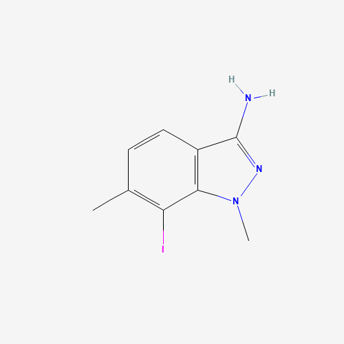 7-iodo-1,6-dimethylindazol-3-amine (CAS: 943603-10-9) - Chemical Structure and Molecular Formula 