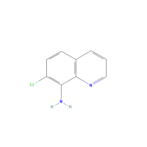 7-chloroquinolin-8-amine (CAS: 6338-98-3) - Chemical Structure and Molecular Formula 