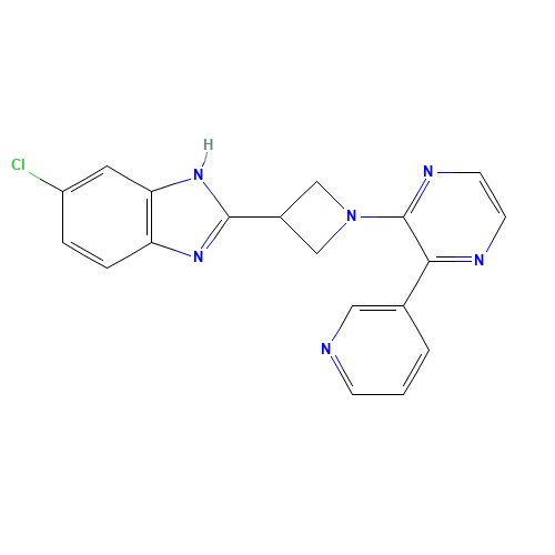 6-chloro-2-[1-(3-pyridin-3-ylpyrazin-2-yl)azetidin-3-yl]-1H-benzimidazole (CAS: 1350354-71-0) - Related Chemical Product