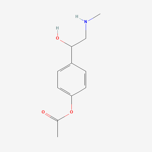 [4-[1-hydroxy-2-(methylamino)ethyl]phenyl] acetate (CAS: 408332-98-9) - Chemical Structure and Molecular Formula 
