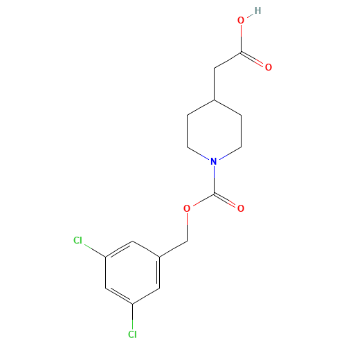 2-[1-[(3,5-dichlorophenyl)methoxycarbonyl]piperidin-4-yl]acetic acid (CAS: 1613514-06-9) - Related Chemical Product