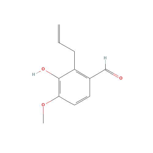 3-hydroxy-4-methoxy-2-prop-2-enylbenzaldehyde (CAS: 16273-13-5) - Chemical Structure and Molecular Formula 