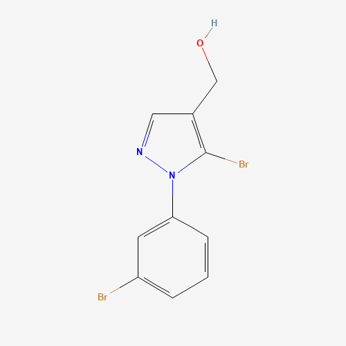 [5-bromo-1-(3-bromophenyl)pyrazol-4-yl]methanol (CAS: 1245036-45-6) - Chemical Structure and Molecular Formula 
