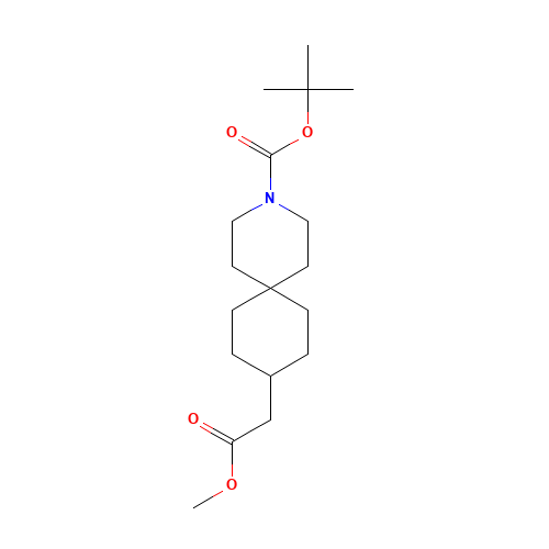 tert-butyl 9-(2-methoxy-2-oxoethyl)-3-azaspiro[5.5]undecane-3-carboxylate (CAS: 1346229-41-1) - Related Chemical Product