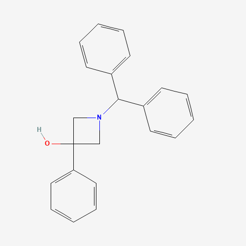 1-benzhydryl-3-phenylazetidin-3-ol (CAS: 40320-62-5) - Chemical Structure and Molecular Formula 